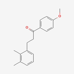 molecular formula C18H20O2 B1327681 3-(2,3-Dimethylphenyl)-4'-methoxypropiophenone CAS No. 898769-08-9