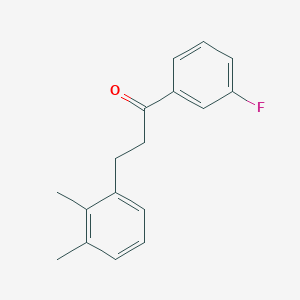 molecular formula C17H17FO B1327682 3-(2,3-二甲基苯基)-3'-氟丙酮 CAS No. 898769-47-6