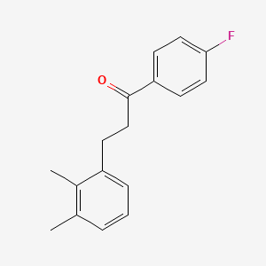molecular formula C17H17FO B1327683 3-(2,3-二甲基苯基)-4'-氟丙酮 CAS No. 898769-50-1