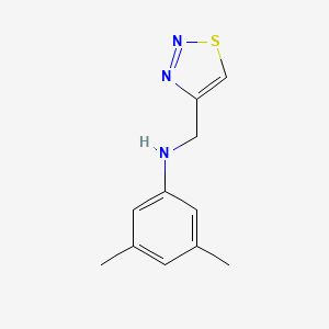 molecular formula C11H13N3S B13276837 3,5-Dimethyl-N-(1,2,3-thiadiazol-4-ylmethyl)aniline 