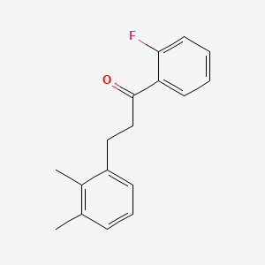 molecular formula C17H17FO B1327685 3-(2,3-二甲基苯基)-2'-氟丙酮 CAS No. 898793-01-6