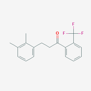 molecular formula C18H17F3O B1327686 3-(2,3-二甲苯基)-2'-三氟甲基丙基苯甲酮 CAS No. 898793-04-9