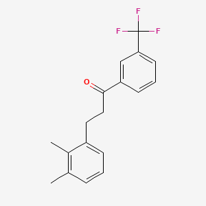 molecular formula C18H17F3O B1327687 3-(2,3-二甲基苯基)-3'-三氟甲基丙基苯酮 CAS No. 898793-07-2