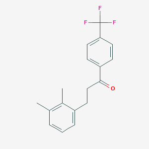 molecular formula C18H17F3O B1327688 3-(2,3-二甲苯基)-4'-三氟甲基丙酮 CAS No. 898793-10-7