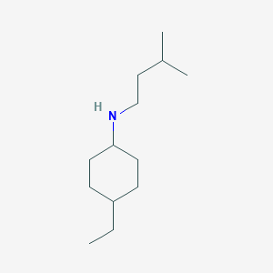 molecular formula C13H27N B13276880 4-ethyl-N-(3-methylbutyl)cyclohexan-1-amine 