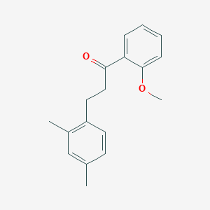 molecular formula C18H20O2 B1327691 3-(2,4-Dimethylphenyl)-2'-methoxypropiophenone CAS No. 898793-59-4