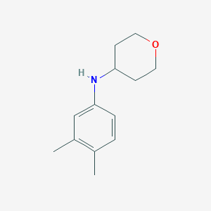 molecular formula C13H19NO B13276914 N-(3,4-dimethylphenyl)oxan-4-amine 