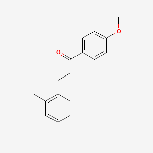 molecular formula C18H20O2 B1327693 3-(2,4-Dimethylphenyl)-4'-methoxypropiophenone CAS No. 898793-63-0