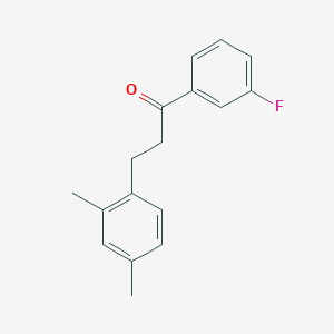 molecular formula C17H17FO B1327694 3-(2,4-二甲基苯基)-3'-氟丙酮 CAS No. 898793-96-9