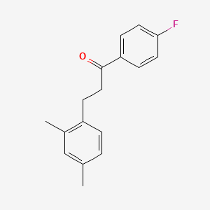 molecular formula C17H17FO B1327695 3-(2,4-Dimethylphenyl)-4'-fluoropropiophenone CAS No. 898793-99-2