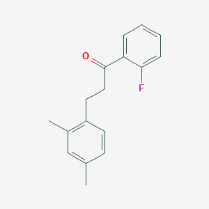 molecular formula C17H17FO B1327697 3-(2,4-Dimethylphenyl)-2'-fluoropropiophenone CAS No. 898794-28-0