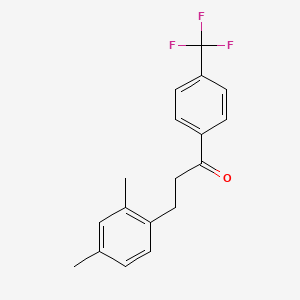 molecular formula C18H17F3O B1327700 3-(2,4-Dimethylphenyl)-4'-trifluoromethylpropiophenone CAS No. 898794-34-8