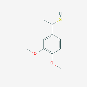 molecular formula C10H14O2S B13277006 1-(3,4-Dimethoxyphenyl)ethane-1-thiol 