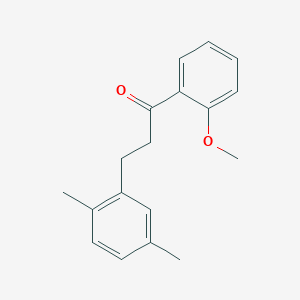 molecular formula C18H20O2 B1327704 3-(2,5-Dimethylphenyl)-2'-methoxypropiophenone CAS No. 898794-80-4