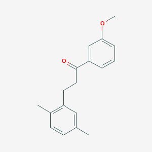 molecular formula C18H20O2 B1327705 3-(2,5-Dimethylphenyl)-3'-methoxypropiophenone CAS No. 898794-82-6