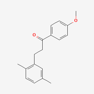 molecular formula C18H20O2 B1327706 3-(2,5-Dimethylphenyl)-4'-methoxypropiophenone CAS No. 898794-84-8