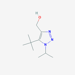 molecular formula C10H19N3O B13277088 [5-tert-Butyl-1-(propan-2-yl)-1H-1,2,3-triazol-4-yl]methanol 