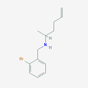 molecular formula C13H18BrN B13277099 [(2-Bromophenyl)methyl](hex-5-en-2-yl)amine 