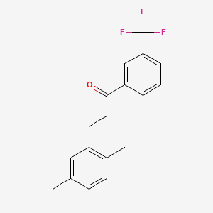 B1327713 3-(2,5-Dimethylphenyl)-3'-trifluoromethylpropiophenone CAS No. 898753-84-9