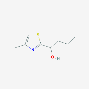molecular formula C8H13NOS B13277181 1-(4-Methyl-1,3-thiazol-2-yl)butan-1-ol 