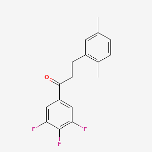 molecular formula C17H15F3O B1327719 3-(2,5-Dimethylphenyl)-3',4',5'-trifluoropropiophenone CAS No. 898754-12-6
