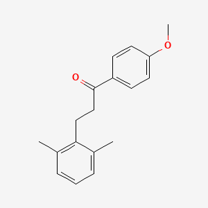 molecular formula C18H20O2 B1327723 3-(2,6-Dimethylphenyl)-4'-methoxypropiophenone CAS No. 898754-37-5