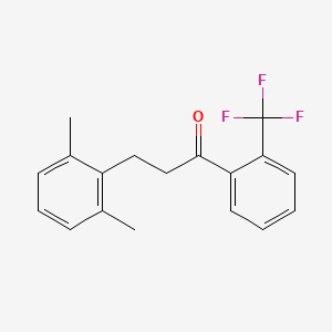 molecular formula C18H17F3O B1327729 3-(2,6-Dimethylphenyl)-2'-trifluoromethylpropiophenone CAS No. 898755-04-9