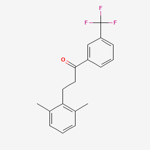 molecular formula C18H17F3O B1327730 3-(2,6-二甲基苯基)-3'-三氟甲基丙酮 CAS No. 898755-06-1