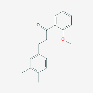 molecular formula C18H20O2 B1327739 3-(3,4-二甲基苯基)-2'-甲氧基丙酮 CAS No. 898755-63-0