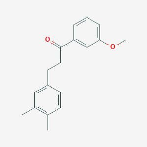 molecular formula C18H20O2 B1327740 3-(3,4-Dimethylphenyl)-3'-methoxypropiophenone CAS No. 898755-65-2