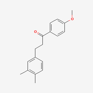 molecular formula C18H20O2 B1327741 3-(3,4-二甲基苯基)-4'-甲氧基丙酮 CAS No. 898755-68-5