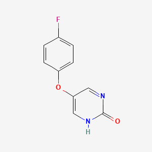 molecular formula C10H7FN2O2 B13277419 2(1H)-Pyrimidinone, 5-(4-fluorophenoxy)- 