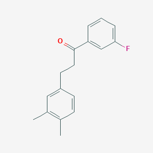 molecular formula C17H17FO B1327742 3-(3,4-Dimethylphenyl)-3'-fluoropropiophenone CAS No. 898779-26-5