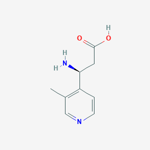 molecular formula C9H12N2O2 B13277420 (3S)-3-Amino-3-(3-methylpyridin-4-YL)propanoic acid 