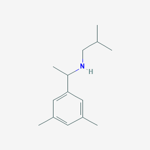 molecular formula C14H23N B13277484 [1-(3,5-Dimethylphenyl)ethyl](2-methylpropyl)amine 