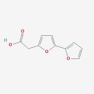 molecular formula C10H8O4 B13277532 2-[5-(Furan-2-YL)furan-2-YL]acetic acid 