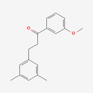molecular formula C18H20O2 B1327754 3-(3,5-Dimethylphenyl)-3'-methoxypropiophenone CAS No. 898780-17-1