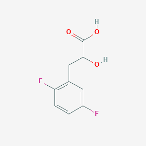 molecular formula C9H8F2O3 B13277540 3-(2,5-Difluorophenyl)-2-hydroxypropanoic acid 