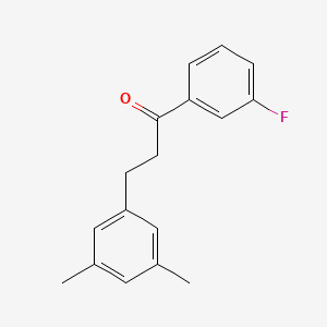 molecular formula C17H17FO B1327756 3-(3,5-Dimethylphenyl)-3'-fluoropropiophenone CAS No. 898780-58-0