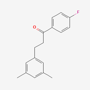 molecular formula C17H17FO B1327757 3-(3,5-Dimethylphenyl)-4'-fluoropropiophenone CAS No. 898780-60-4