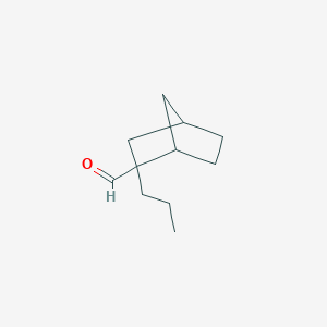 molecular formula C11H18O B13277572 2-Propylbicyclo[2.2.1]heptane-2-carbaldehyde 