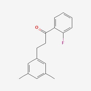 molecular formula C17H17FO B1327761 3-(3,5-Dimethylphenyl)-2'-fluoropropiophenone CAS No. 898780-82-0