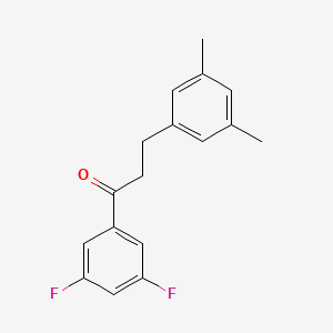 molecular formula C17H16F2O B1327765 3',5'-Difluoro-3-(3,5-dimethylphenyl)propiophenone CAS No. 898781-16-3