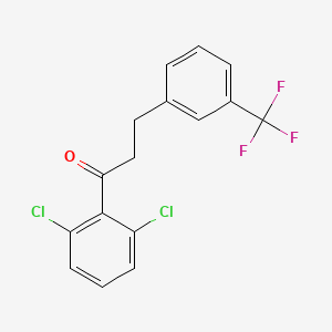 B1327770 2',6'-Dichloro-3-(3-trifluoromethylphenyl)propiophenone CAS No. 898749-89-8