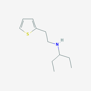 molecular formula C11H19NS B13277740 (Pentan-3-yl)[2-(thiophen-2-yl)ethyl]amine 
