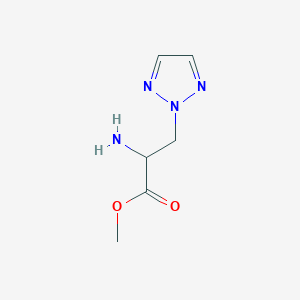 molecular formula C6H10N4O2 B13277782 Methyl 2-amino-3-(2H-1,2,3-triazol-2-yl)propanoate 