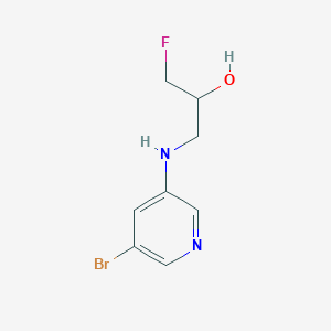molecular formula C8H10BrFN2O B13277814 1-[(5-Bromopyridin-3-yl)amino]-3-fluoropropan-2-ol 