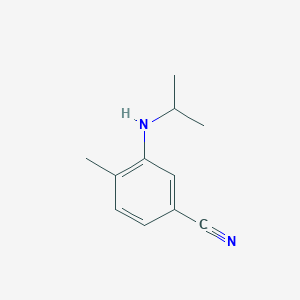 molecular formula C11H14N2 B13277846 4-Methyl-3-[(propan-2-yl)amino]benzonitrile 