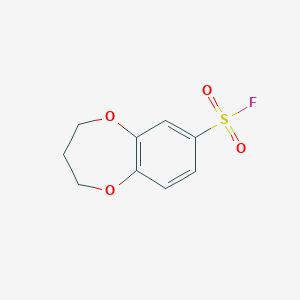 molecular formula C9H9FO4S B13277855 3,4-Dihydro-2H-1,5-benzodioxepine-7-sulfonyl fluoride 
