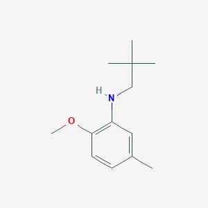 molecular formula C13H21NO B13277874 N-(2,2-dimethylpropyl)-2-methoxy-5-methylaniline 